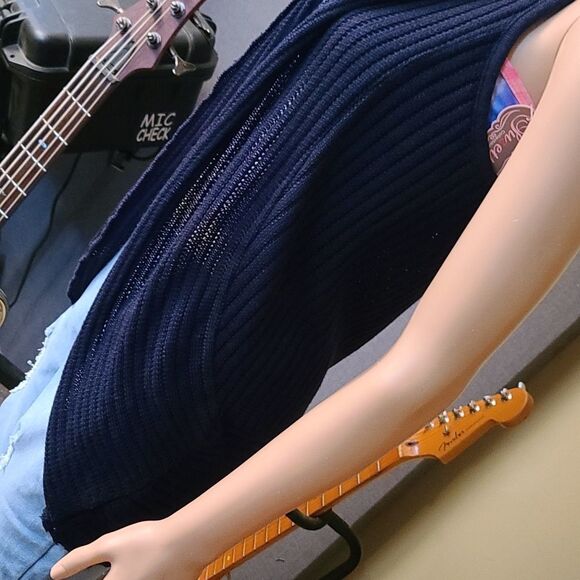 Derek Heart black knitted open cardigan - Picture 4 of 12